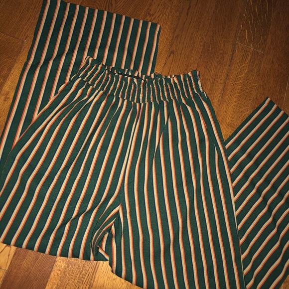 Pants - Striped wide leg pants